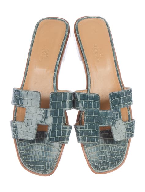 hermes oran sandal used|hermes oran crocodile sandals.